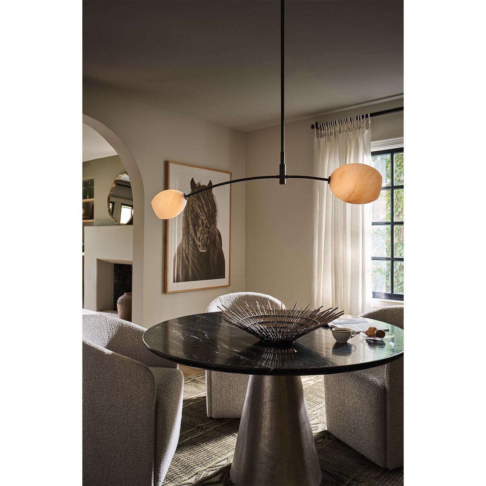 Artemis Brass & Alabaster Double Pendant | Regina Andrew Detroit
